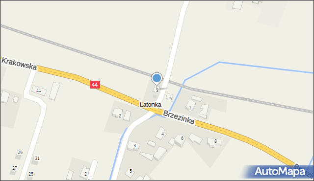 Brzezinka, Krakowska, 3, mapa Brzezinka