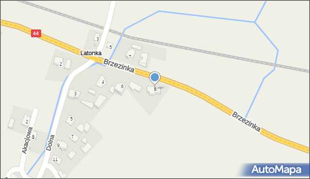 Brzezinka, Krakowska, 8, mapa Brzezinka