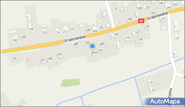 Brzeźnica, Krakowska, 157, mapa Brzeźnica