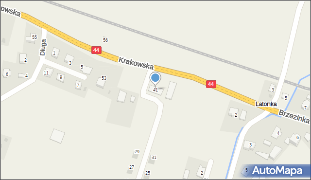 Brzeźnica, Krakowska, 41, mapa Brzeźnica