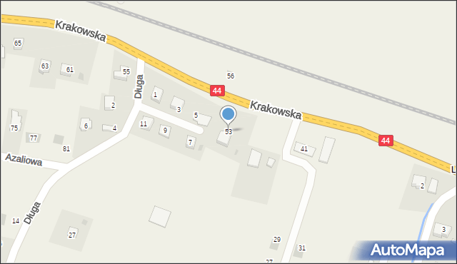 Brzeźnica, Krakowska, 53, mapa Brzeźnica