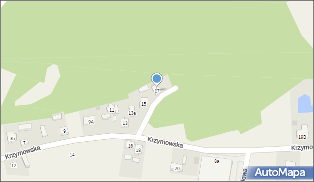 Brzeźno, Krzymowska, 17, mapa Brzeźno