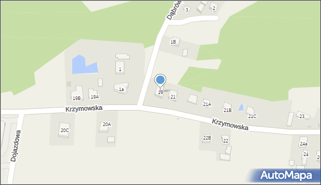 Brzeźno, Krzymowska, 19, mapa Brzeźno