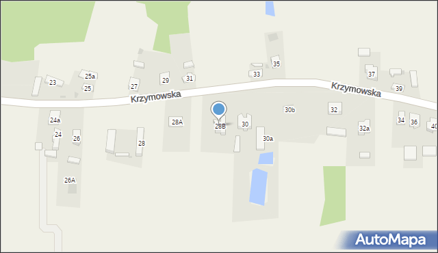 Brzeźno, Krzymowska, 28B, mapa Brzeźno