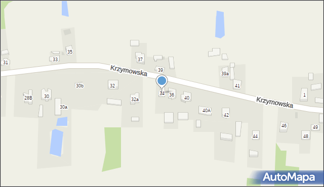 Brzeźno, Krzymowska, 34, mapa Brzeźno