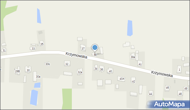 Brzeźno, Krzymowska, 39, mapa Brzeźno