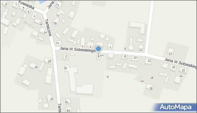Brzeźno Szlacheckie, Króla Jana III Sobieskiego, 4, mapa Brzeźno Szlacheckie