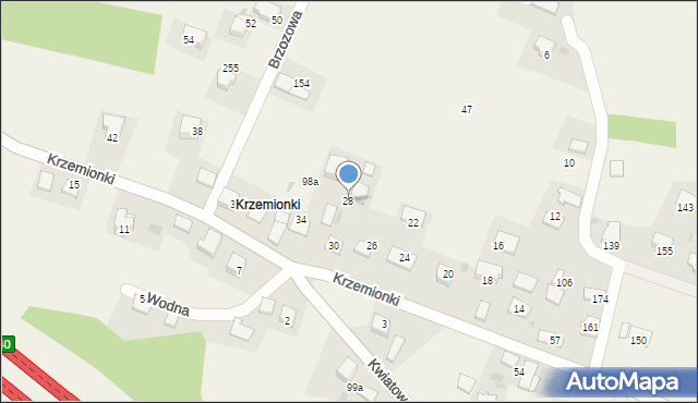 Brzoskwinia, Krzemionki, 28, mapa Brzoskwinia