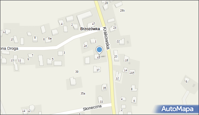 Brzozówka, Krakowska, 39, mapa Brzozówka