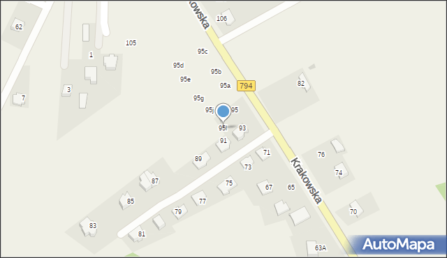 Brzozówka, Krakowska, 95l, mapa Brzozówka