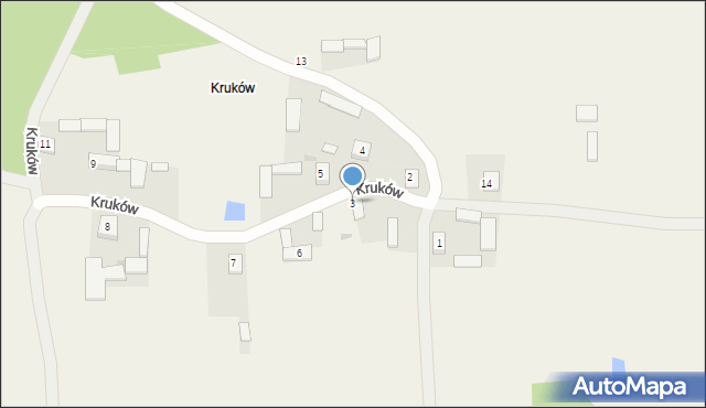 Budki-Rososz, Kruków, 3, mapa Budki-Rososz