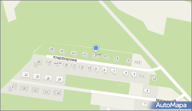 Budy Siennickie, Krajobrazowa, 10, mapa Budy Siennickie