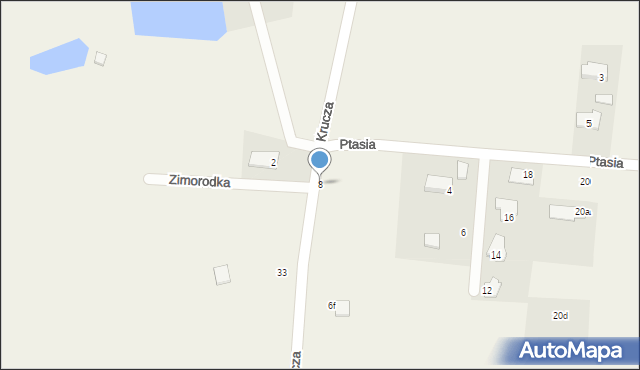 Budziska, Krucza, 8, mapa Budziska