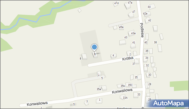 Bujaków, Krótka, 6, mapa Bujaków