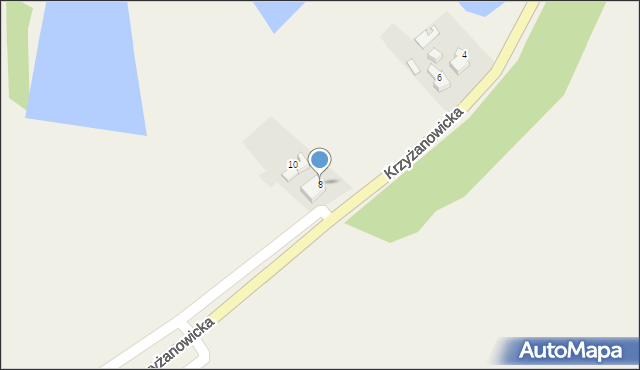 Buków, Krzyżanowicka, 8, mapa Buków