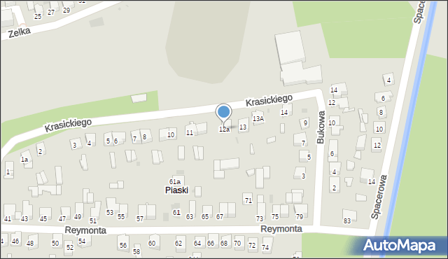 Bukowno, Krasickiego Ignacego, bp., 12a, mapa Bukowno