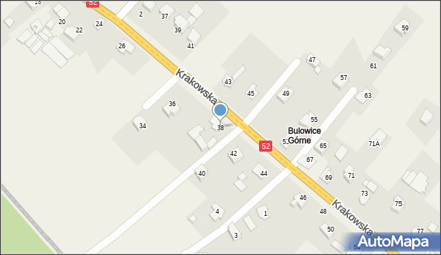 Bulowice, Krakowska, 38, mapa Bulowice