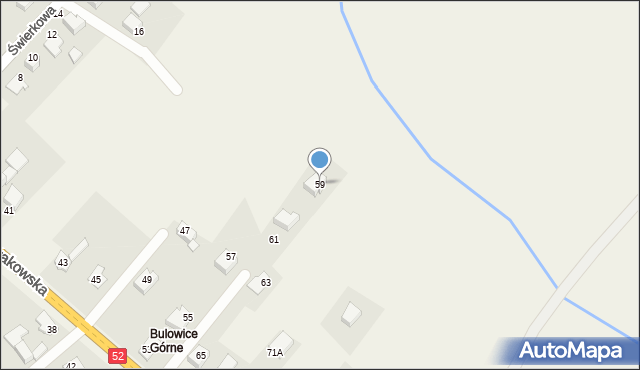 Bulowice, Krakowska, 59, mapa Bulowice