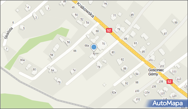 Bulowice, Krakowska, 72, mapa Bulowice