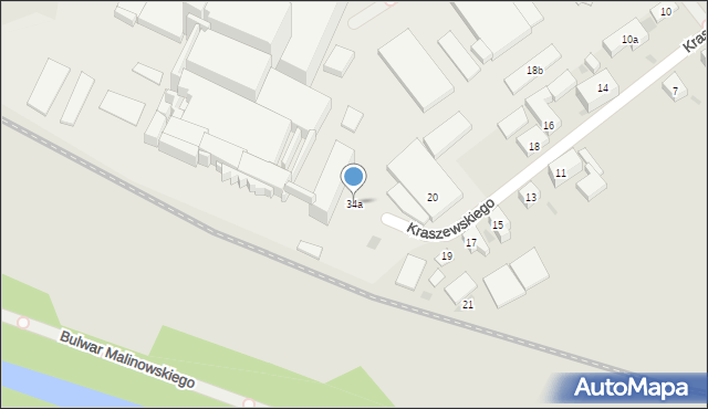 Bydgoszcz, Kraszewskiego Józefa Ignacego, 34a, mapa Bydgoszczy