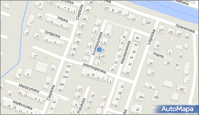 Bydgoszcz, Krotoszyńska, 4, mapa Bydgoszczy