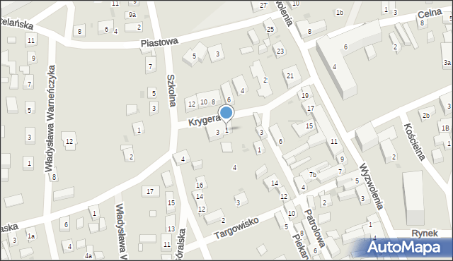 Bydgoszcz, Krygera Konstantego, 1, mapa Bydgoszczy