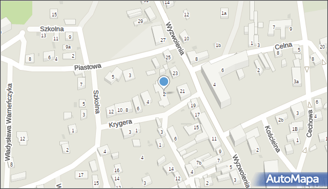 Bydgoszcz, Krygera Konstantego, 2, mapa Bydgoszczy
