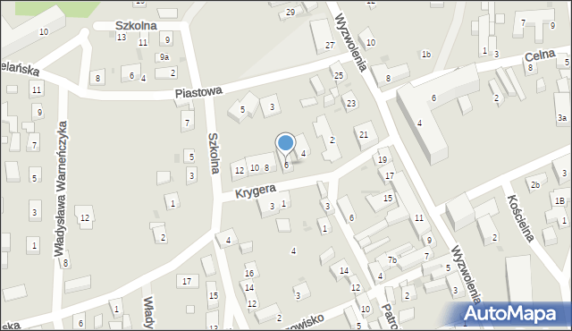 Bydgoszcz, Krygera Konstantego, 6, mapa Bydgoszczy