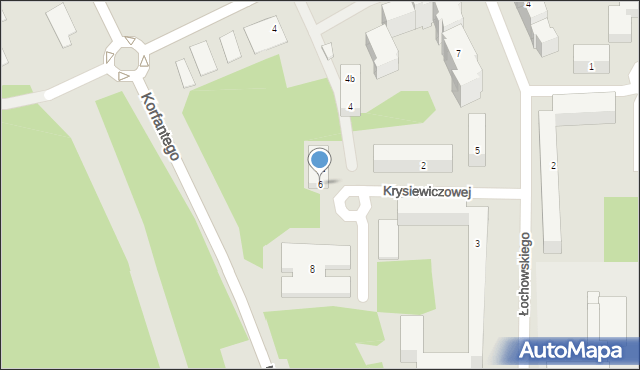 Bydgoszcz, Krysiewiczowej Felicji, 6, mapa Bydgoszczy
