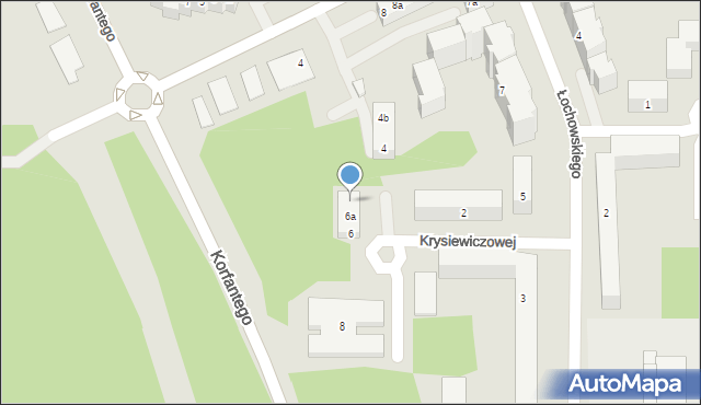 Bydgoszcz, Krysiewiczowej Felicji, 6b, mapa Bydgoszczy