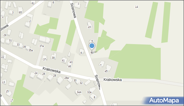 Bydlin, Krakowska, 50, mapa Bydlin