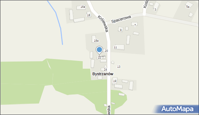 Bystrzanów, Królewska, 22, mapa Bystrzanów