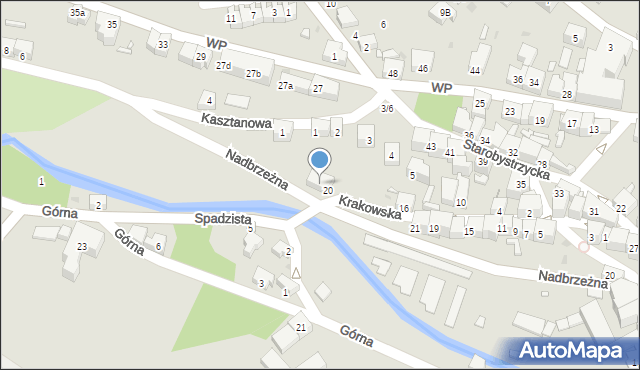 Bystrzyca Kłodzka, Krakowska, 22, mapa Bystrzyca Kłodzka