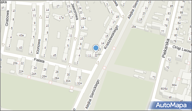Bytom, Kraszewskiego Józefa Ignacego, 12, mapa Bytomia