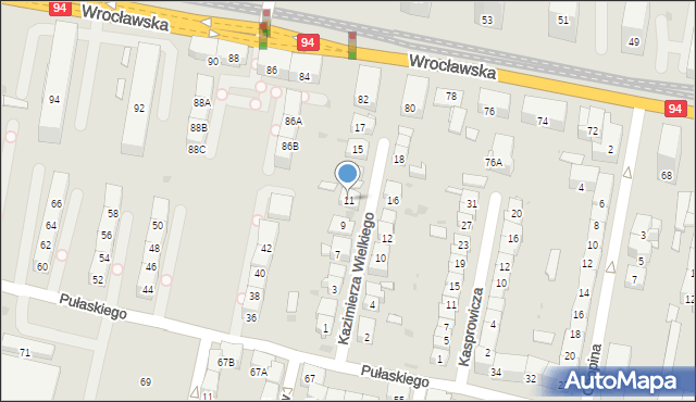 Bytom, Króla Kazimierza Wielkiego, 11, mapa Bytomia