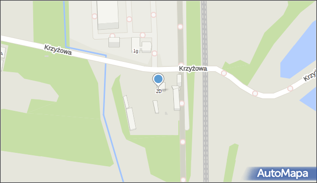 Bytom, Krzyżowa, 2D, mapa Bytomia