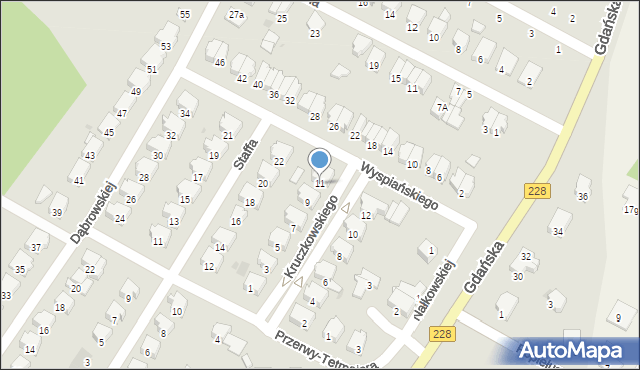 Bytów, Kruczkowskiego Kazimierza, 11, mapa Bytów