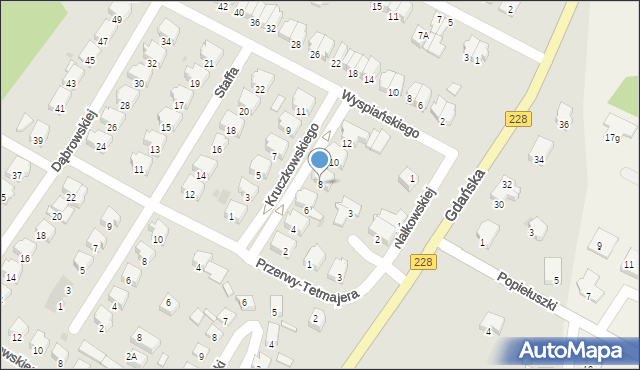 Bytów, Kruczkowskiego Kazimierza, 8, mapa Bytów