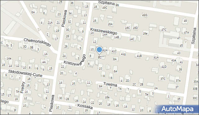 Chełm, Kraszewskiego Józefa Ignacego, 8C, mapa Chełma