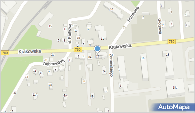 Chełmek, Krakowska, 12, mapa Chełmek