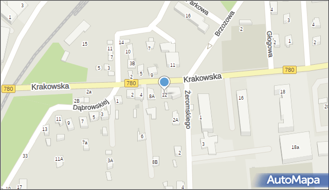 Chełmek, Krakowska, 12, mapa Chełmek