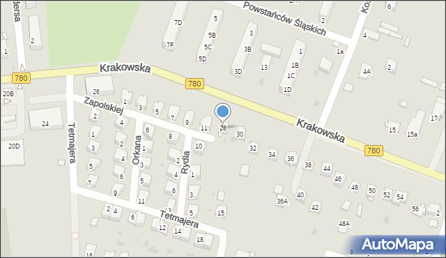 Chełmek, Krakowska, 28, mapa Chełmek