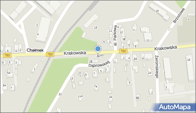 Chełmek, Krakowska, 2a, mapa Chełmek
