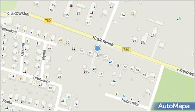 Chełmek, Krakowska, 38, mapa Chełmek