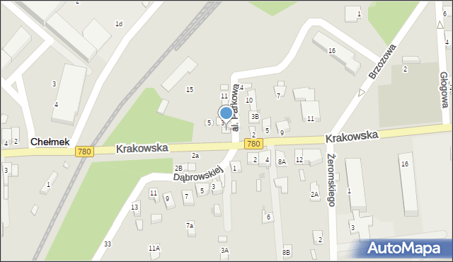 Chełmek, Krakowska, 3H, mapa Chełmek