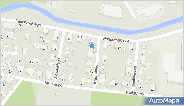 Chojnów, Krasickiego Ignacego, bp., 1, mapa Chojnów