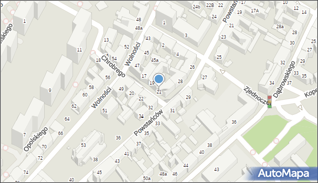 Chorzów, Króla Bolesława Chrobrego, 21, mapa Chorzów