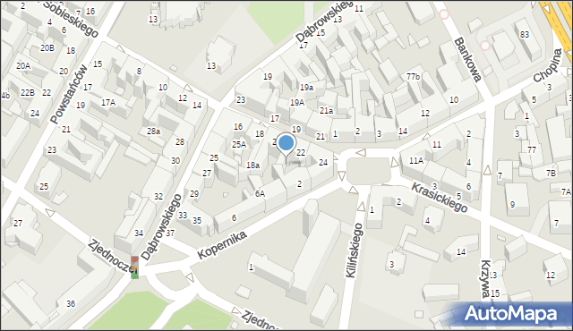 Chorzów, Króla Jana III Sobieskiego, 22A, mapa Chorzów