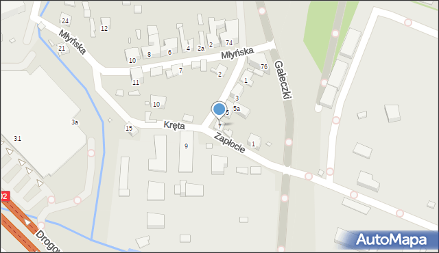 Chorzów, Kręta, 7, mapa Chorzów