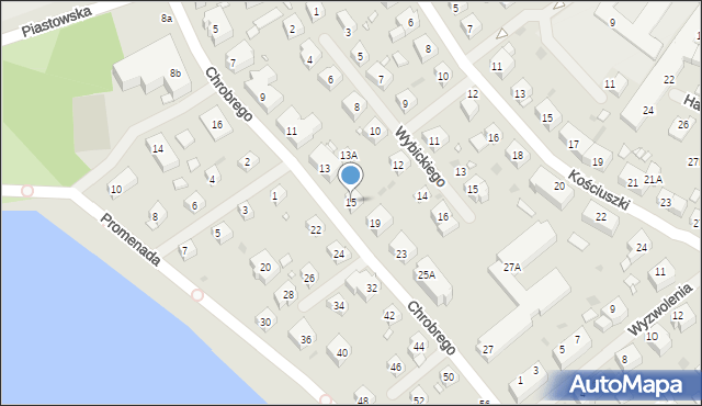 Choszczno, Króla Bolesława Chrobrego, 15, mapa Choszczno